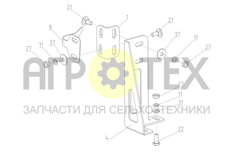 Чертеж Установка опоры (S300.05.07.010)